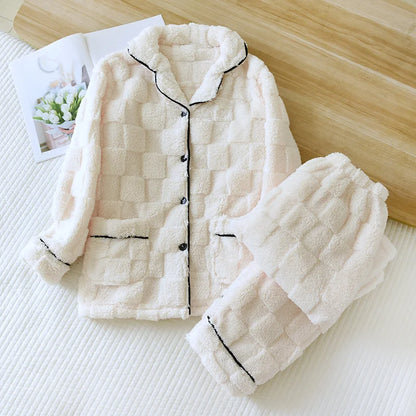 Ensemble pyjama d'hiver en flanelle pour couple