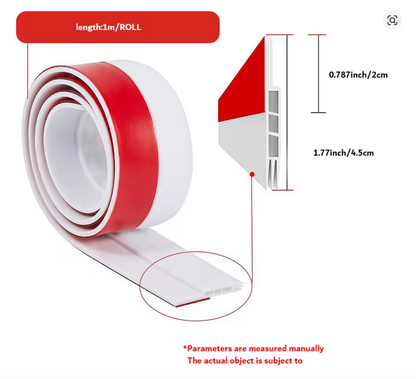 Bande anti-courant pour bas de porte – autocollante (taille universelle)
