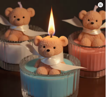 Bougie parfumée soja –  « Ourson en peluche »