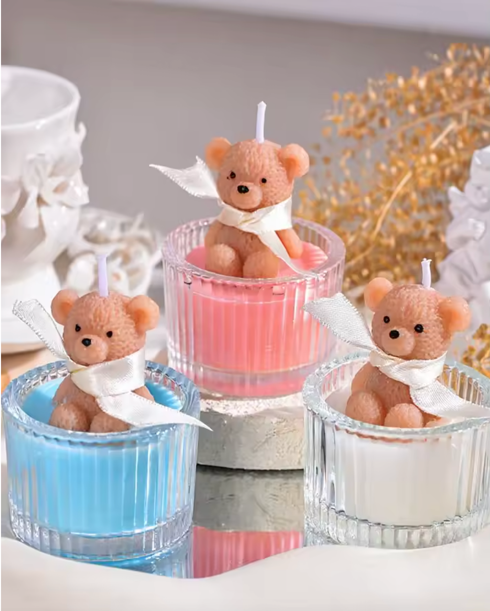Bougie parfumée soja –  « Ourson en peluche »