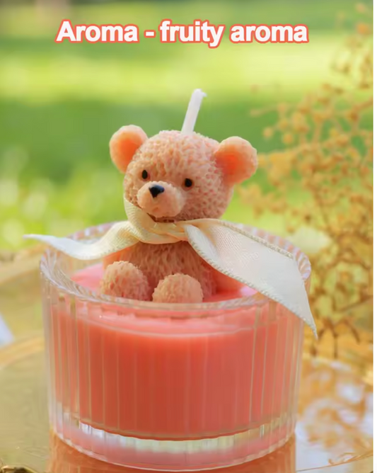 Bougie parfumée soja –  « Ourson en peluche »