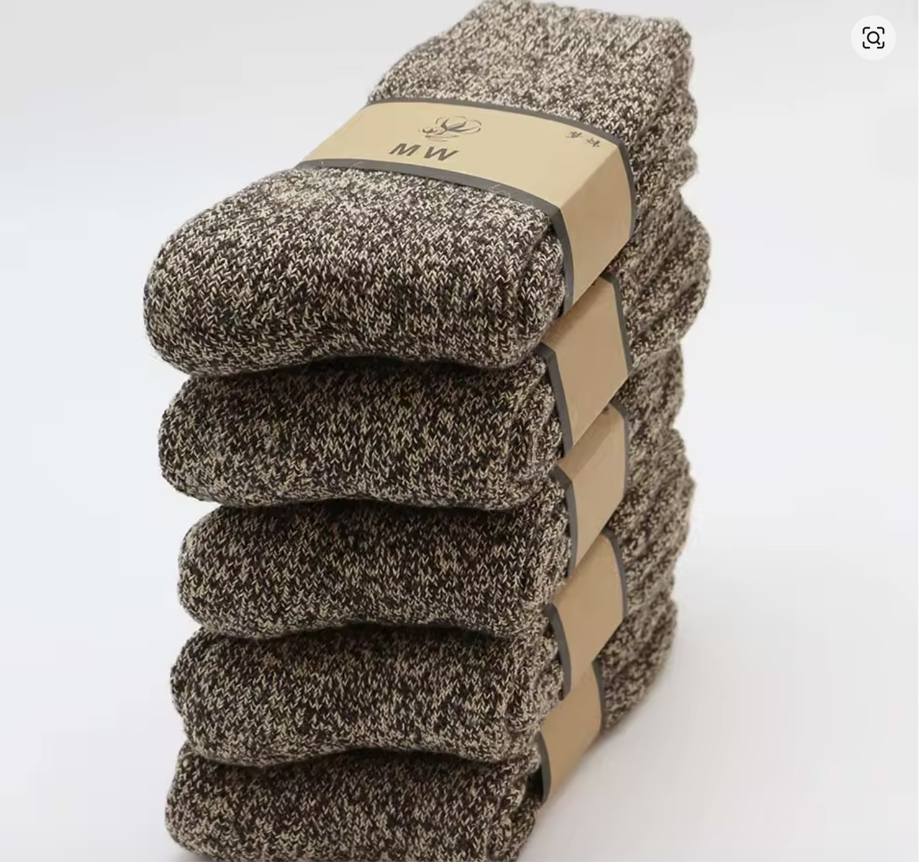 Chaussettes d’hiver en laine mérinos – Homme – Lot de 5