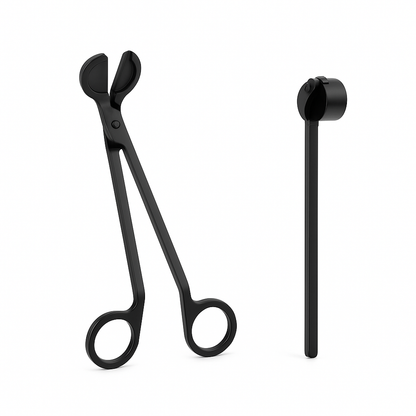 Kit entretien bougie – coupe-mèche & éteignoir (2 ou 3 pièces)