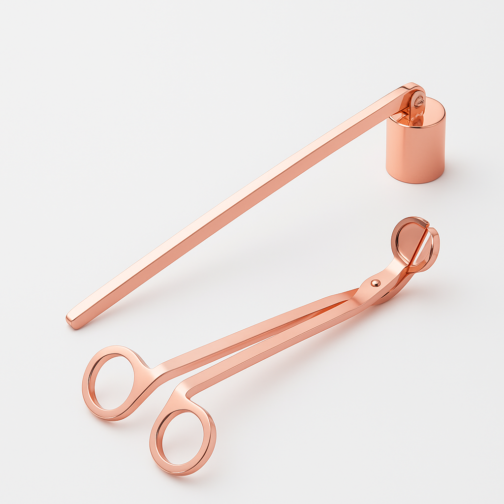 Kit entretien bougie – coupe-mèche & éteignoir (2 ou 3 pièces)