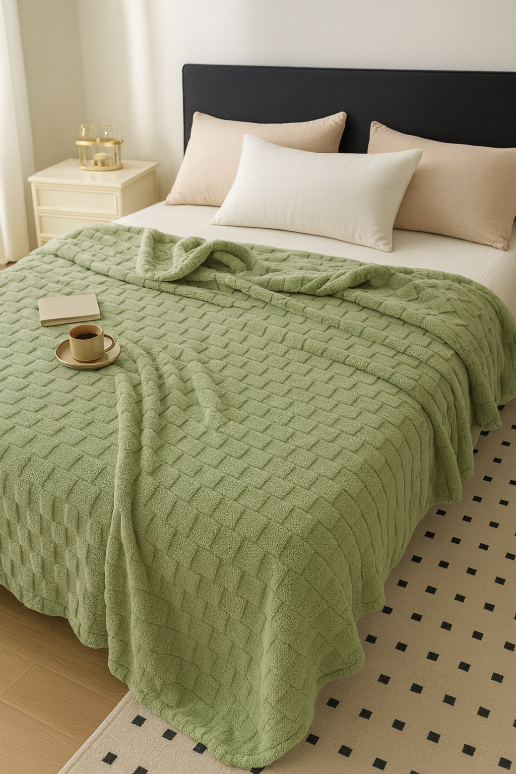 Couverture d'hiver Sherpa et housse de canapé douce