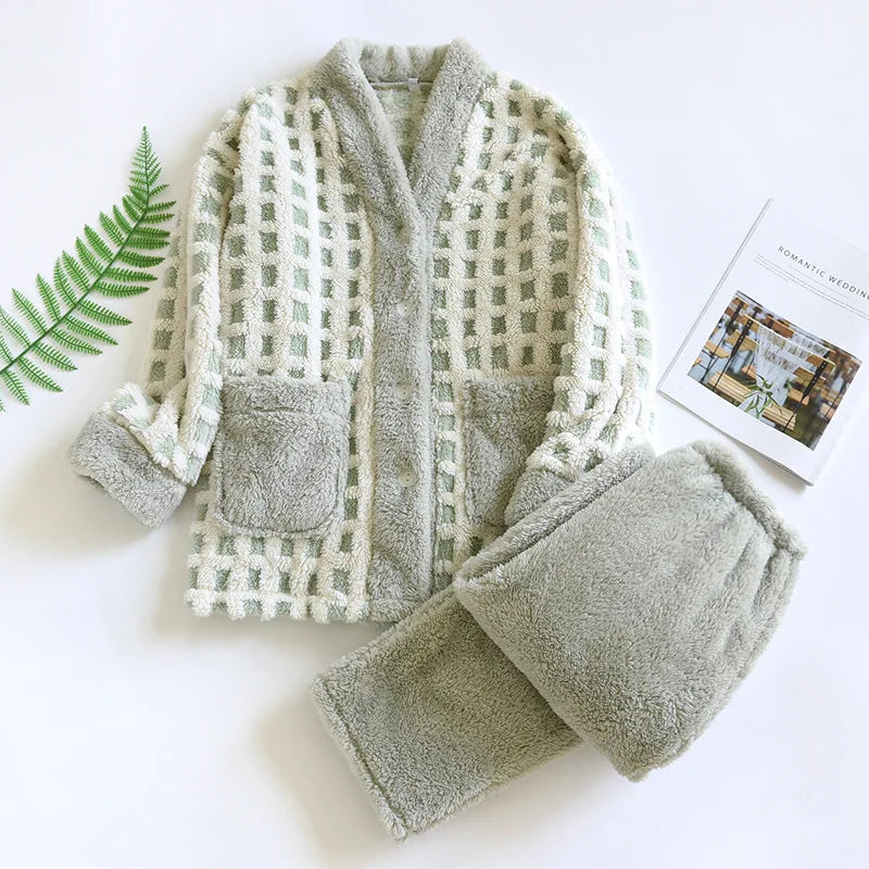 Vêtements de nuit chauds en flanelle pour femmes