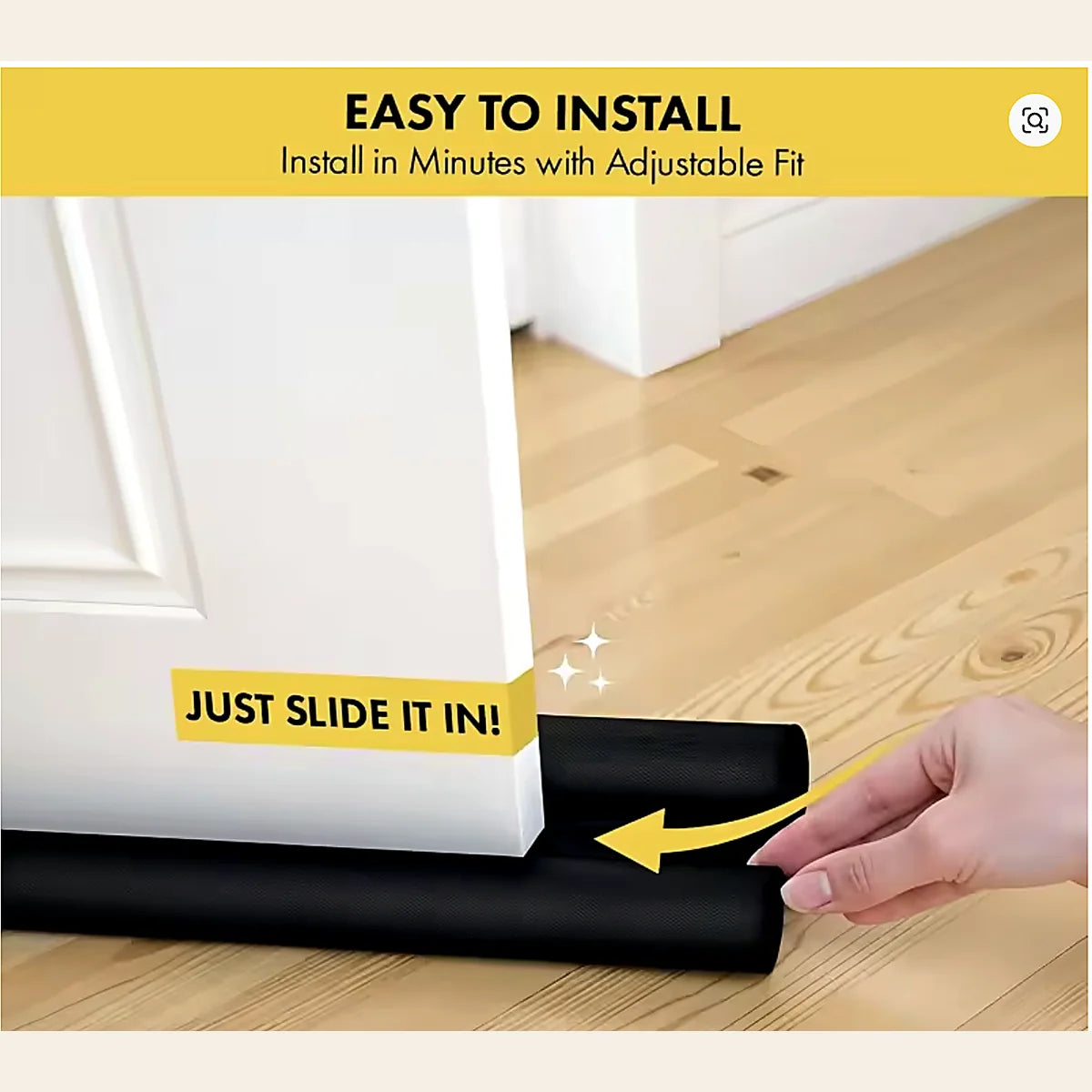 Boudin stop-froid de porte – housse lavable (75/85/95 cm)