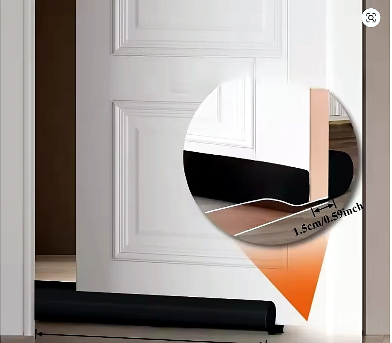 Boudin stop-froid de porte – housse lavable (75/85/95 cm)