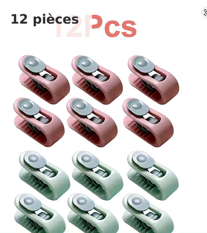 Clips housse de couette – anti-glisse, sans aiguille (8 ou 12 pièces)