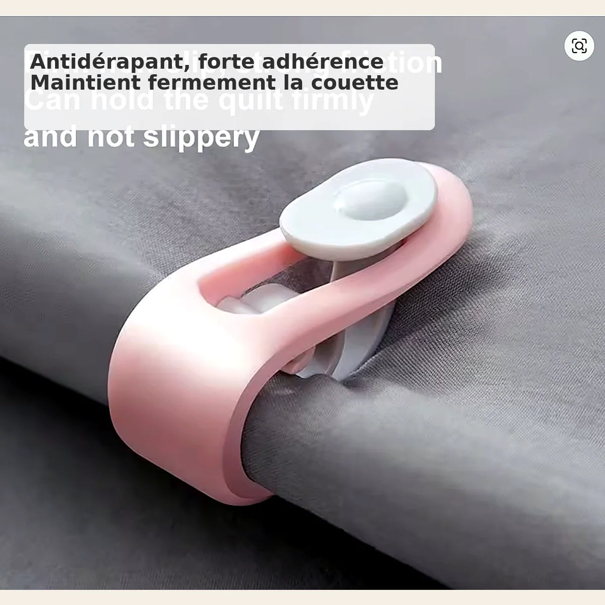 Clips housse de couette – anti-glisse, sans aiguille (8 ou 12 pièces)