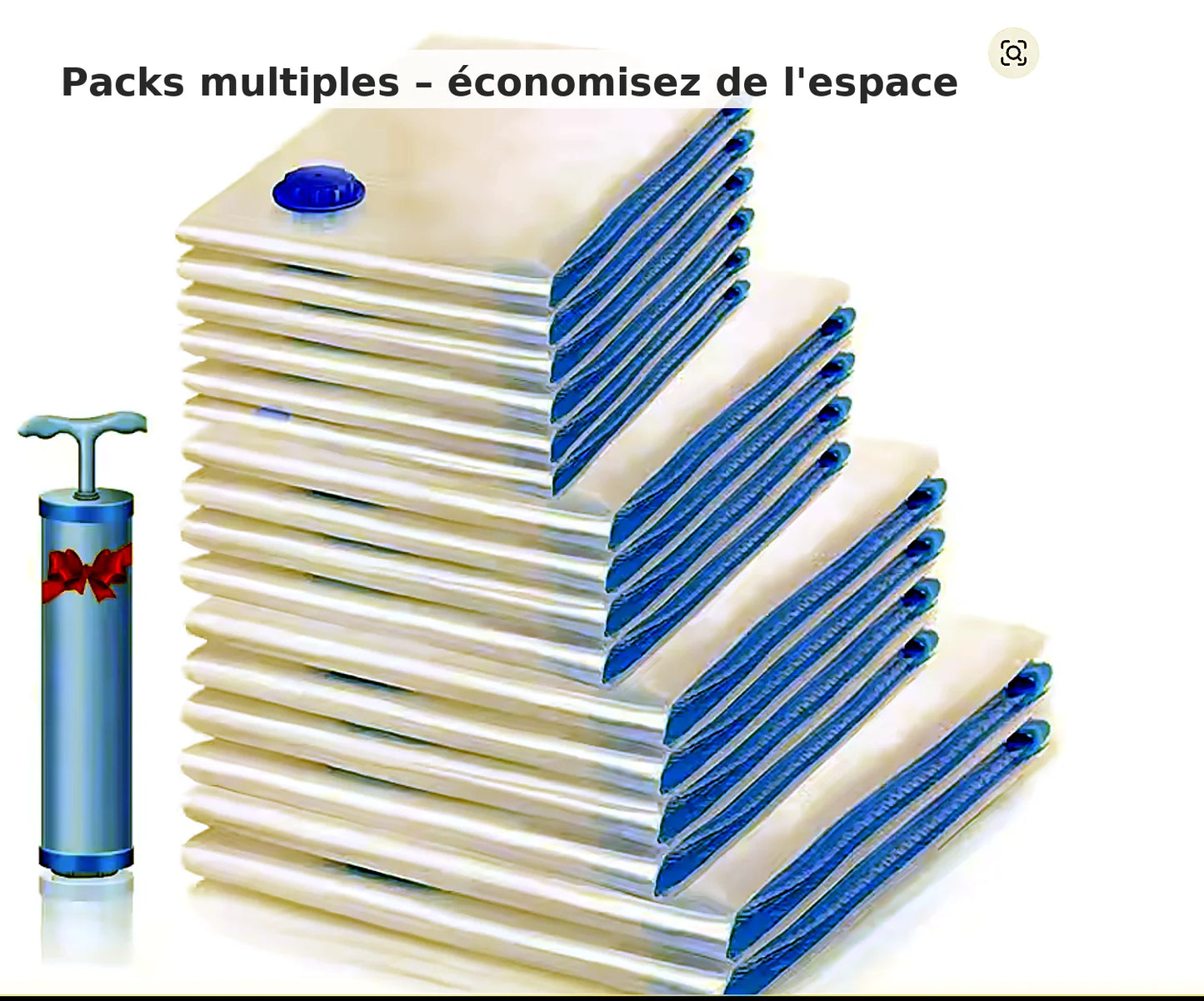 Sacs de compression couettes & plaids – kit 4 ou 6