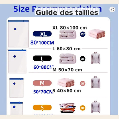 Sacs de compression couettes & plaids – kit 4 ou 6