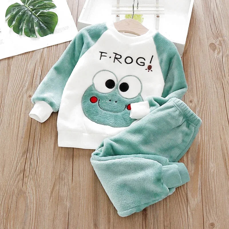 Ensemble pyjama en polaire corail pour enfant