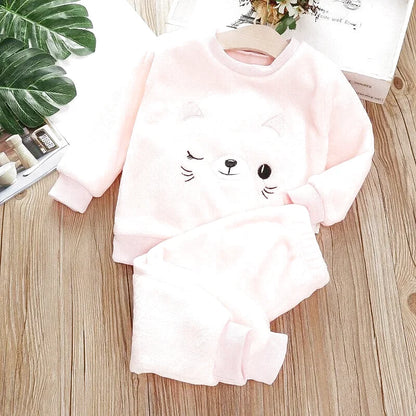 Ensemble pyjama en polaire corail pour enfant