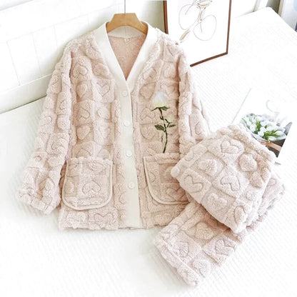 Ensembles de pyjamas confortables en flanelle pour femmes