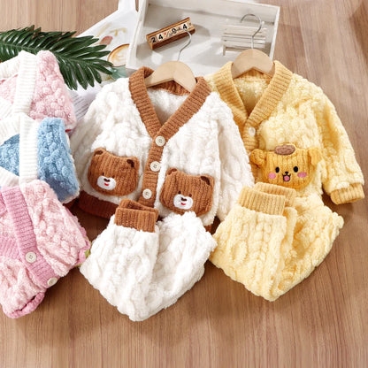 Ensemble de pyjama d'hiver épais et chaud pour enfants